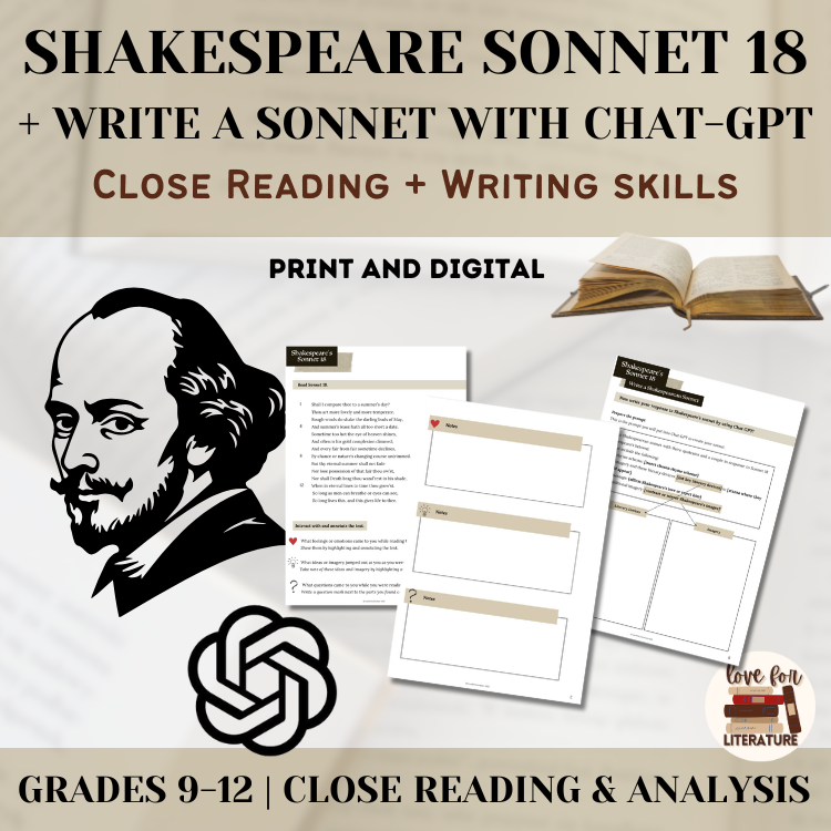 Shakespeare Sonnet 18 Analysis & Write a Sonnet with Chat GPT