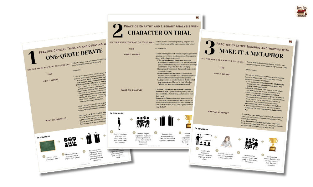 Preview of Ai Activities for Students 1, 2 and 3 of love for literature