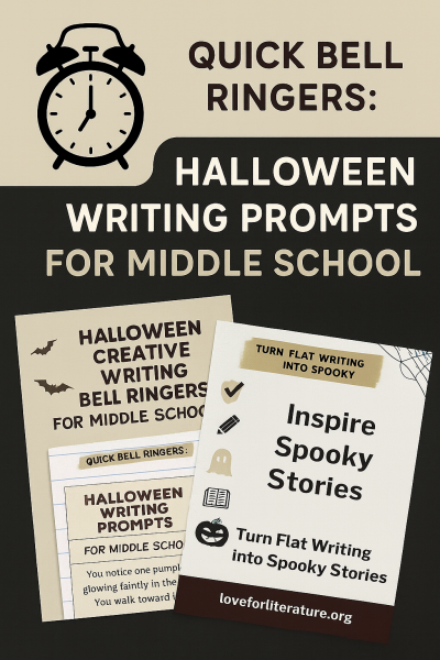 Quick Bell ringer halloween writing prompts activity preview